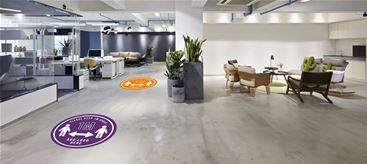 1 metre social distancing floor graphics