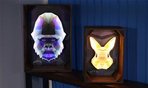 Faux Neon Animal Signs 